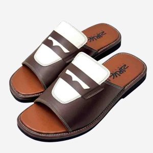 ক্লাসিক টু-টোন লেদার স্লিপার